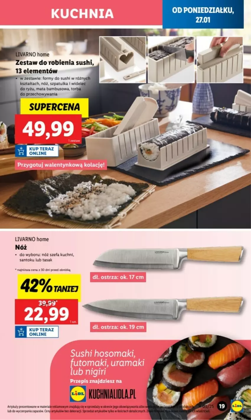 Gazetka promocyjna Lidl - ważna 27.01.2025 do 02.01.2026 - strona 11 - produkty: Fa, Ivar, Kuchnia, Ryż, Sushi, Szpatułka, Tera, Torba