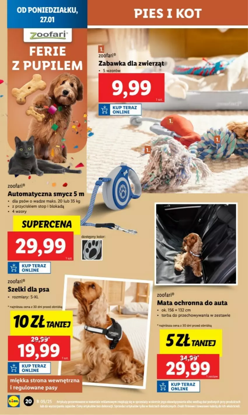 Gazetka promocyjna Lidl - ważna 27.01.2025 do 02.01.2026 - strona 15 - produkty: Fa, Mata ochronna, Smycz, Tera, Top, Torba, Zabawka