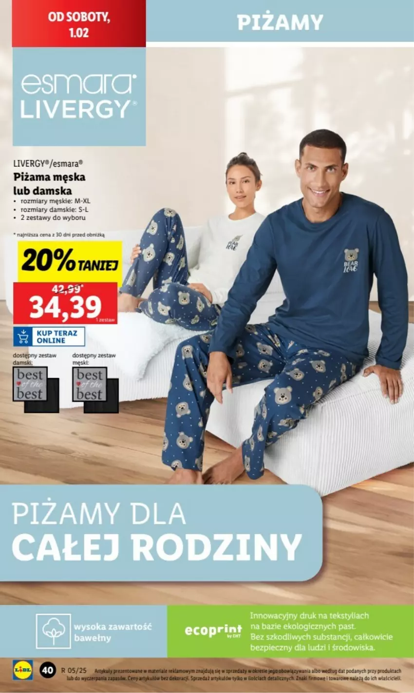 Gazetka promocyjna Lidl - ważna 27.01.2025 do 02.01.2026 - strona 39 - produkty: Anew, Piżama, Por, Tera