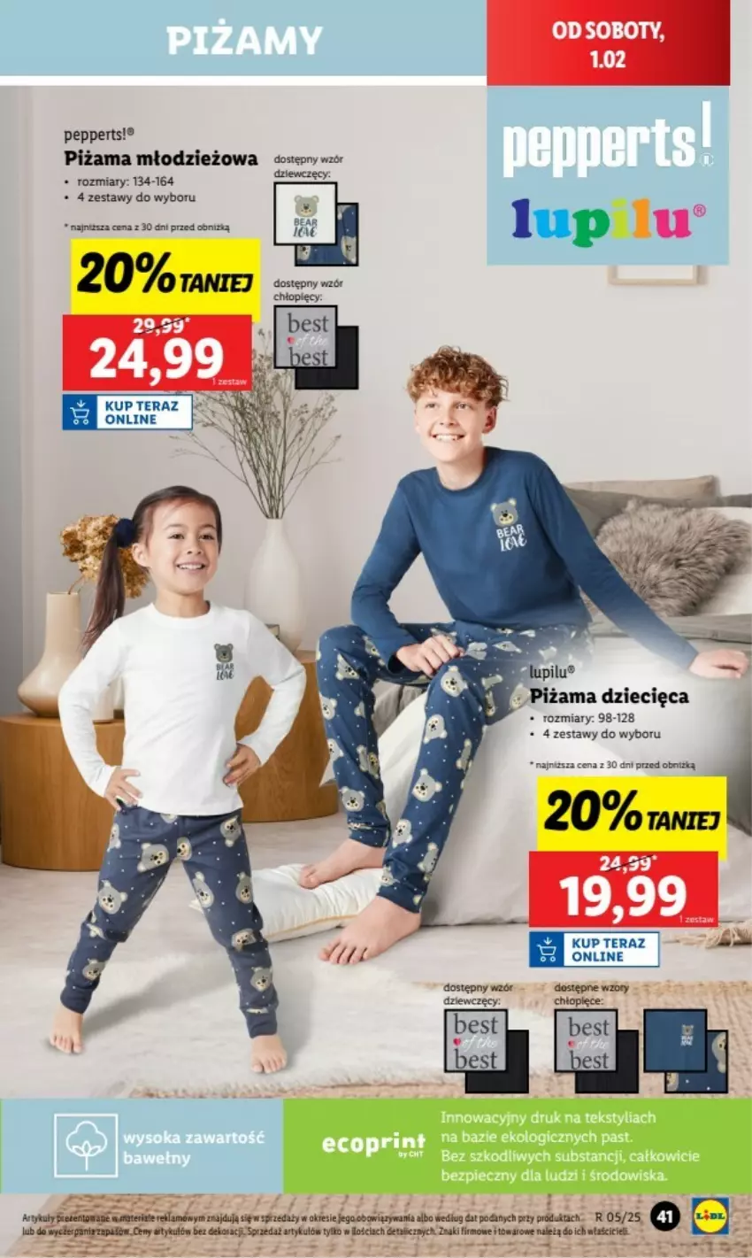 Gazetka promocyjna Lidl - ważna 27.01.2025 do 02.01.2026 - strona 40 - produkty: Dzieci, Mus, Piżama, Ser