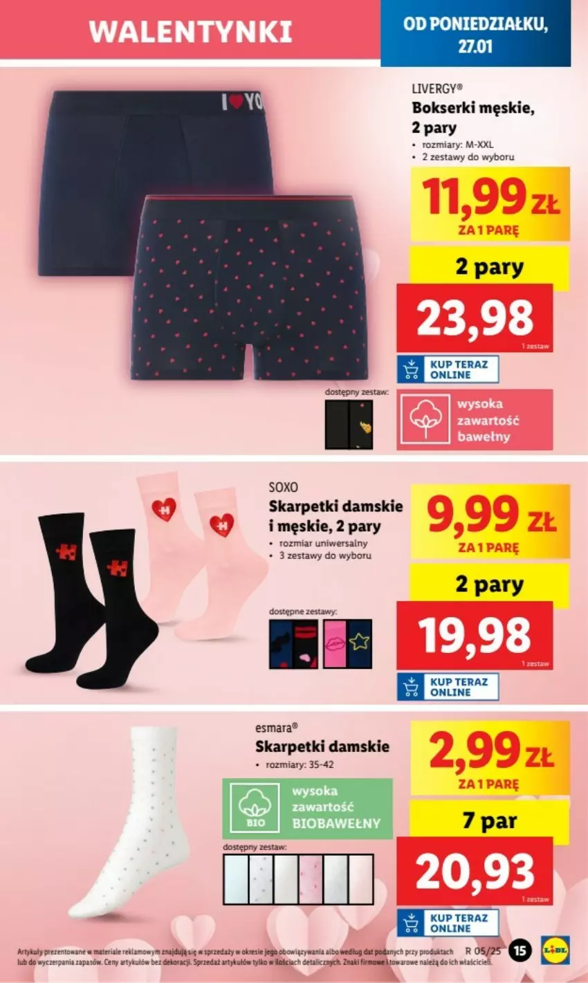 Gazetka promocyjna Lidl - ważna 27.01.2025 do 02.01.2026 - strona 7 - produkty: Bokserki, Karp, Ser, Skarpetki, Sok, Tera