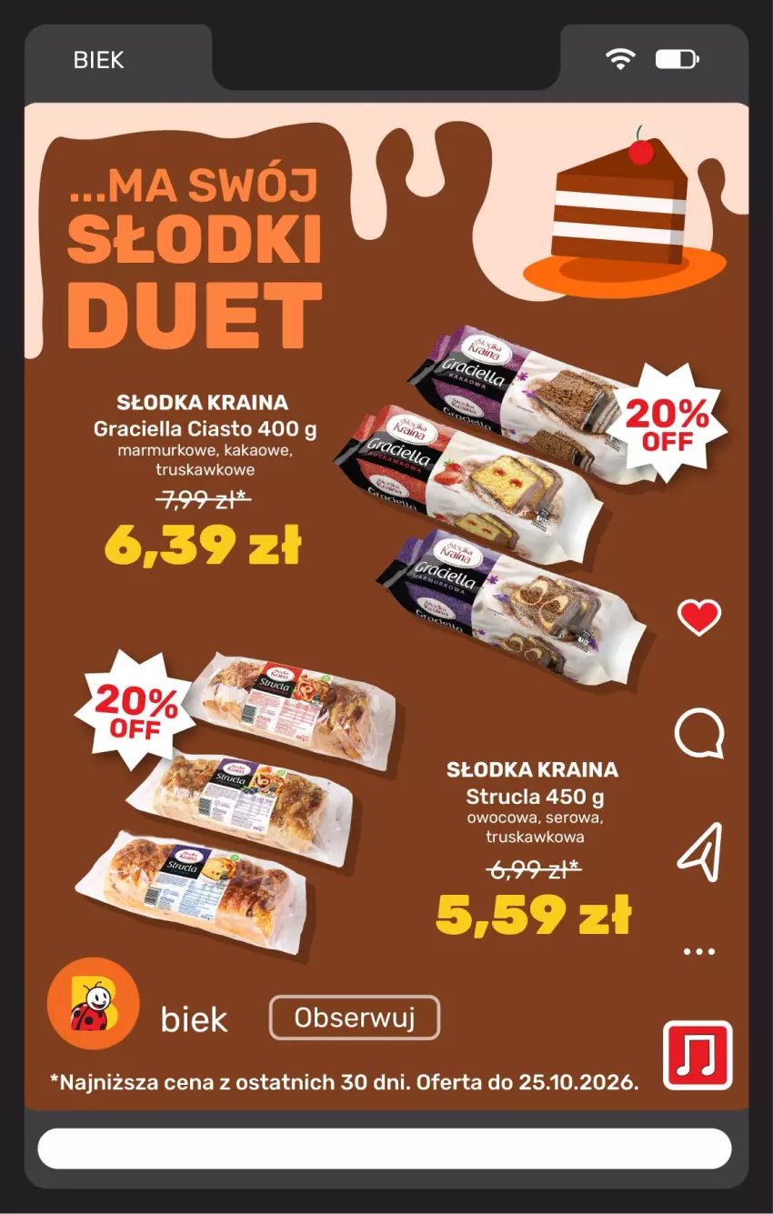 Gazetka promocyjna Biedronka - BIEK - ważna 23.10 do 30.10.2026 - strona 13 - produkty: Gra, Kakao, Ser, Strucla