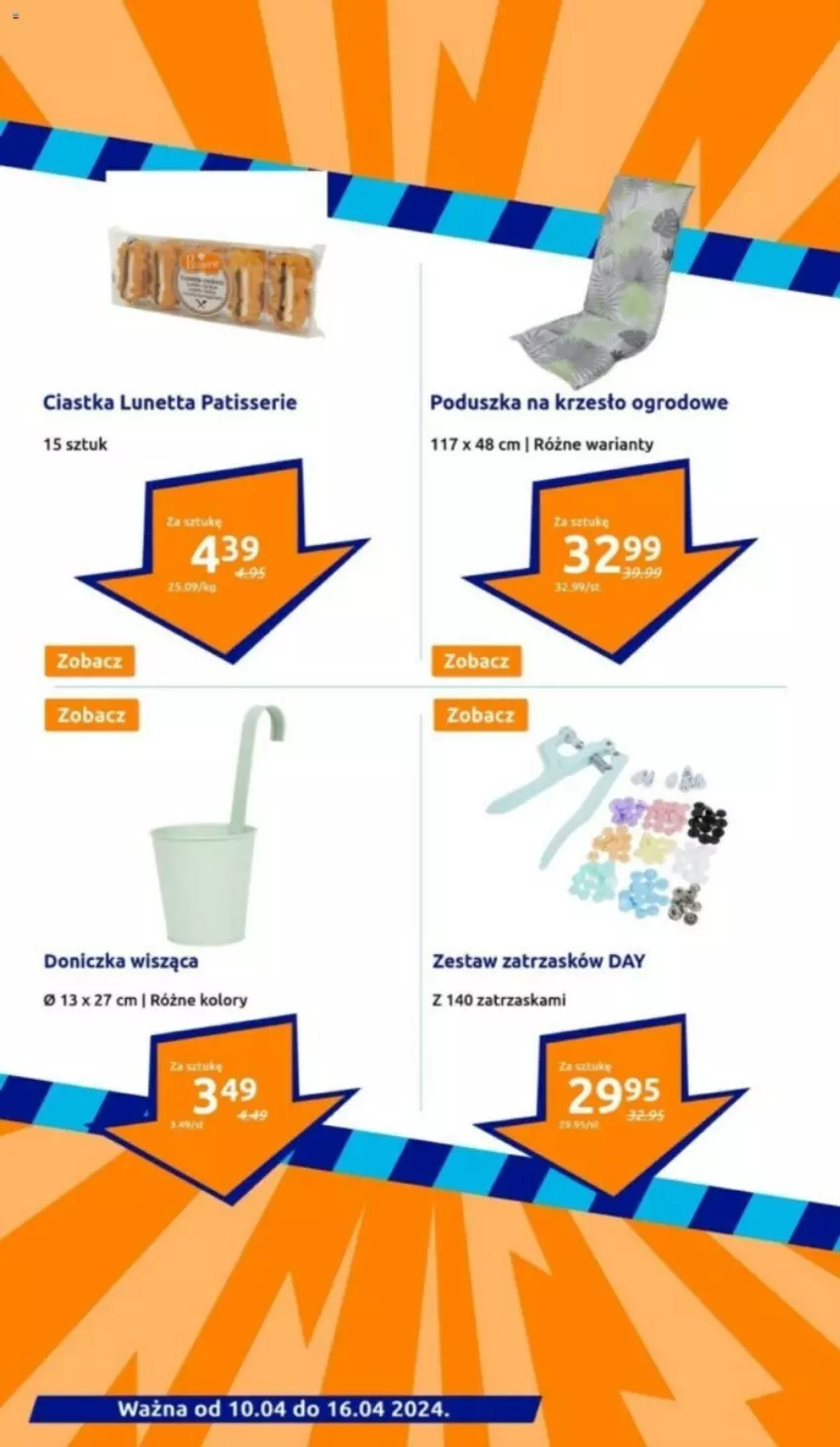 Gazetka promocyjna Action - ważna 10.04 do 16.04.2024 - strona 26 - produkty: Ciastka, Krzesło, Krzesło ogrodowe, Poduszka, Ser