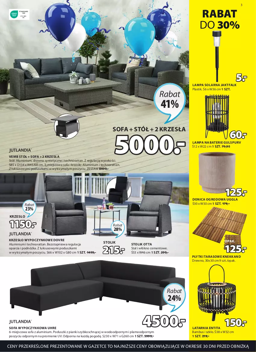 Gazetka promocyjna Jysk - Oferta tygodnia - ważna 08.03 do 16.04.2023 - strona 4 - produkty: Cement, Fa, Krzesło, Lampa, Latarnia, Poduszka, Por, Pur, Sofa, Sok, Stół, Stolik, Top