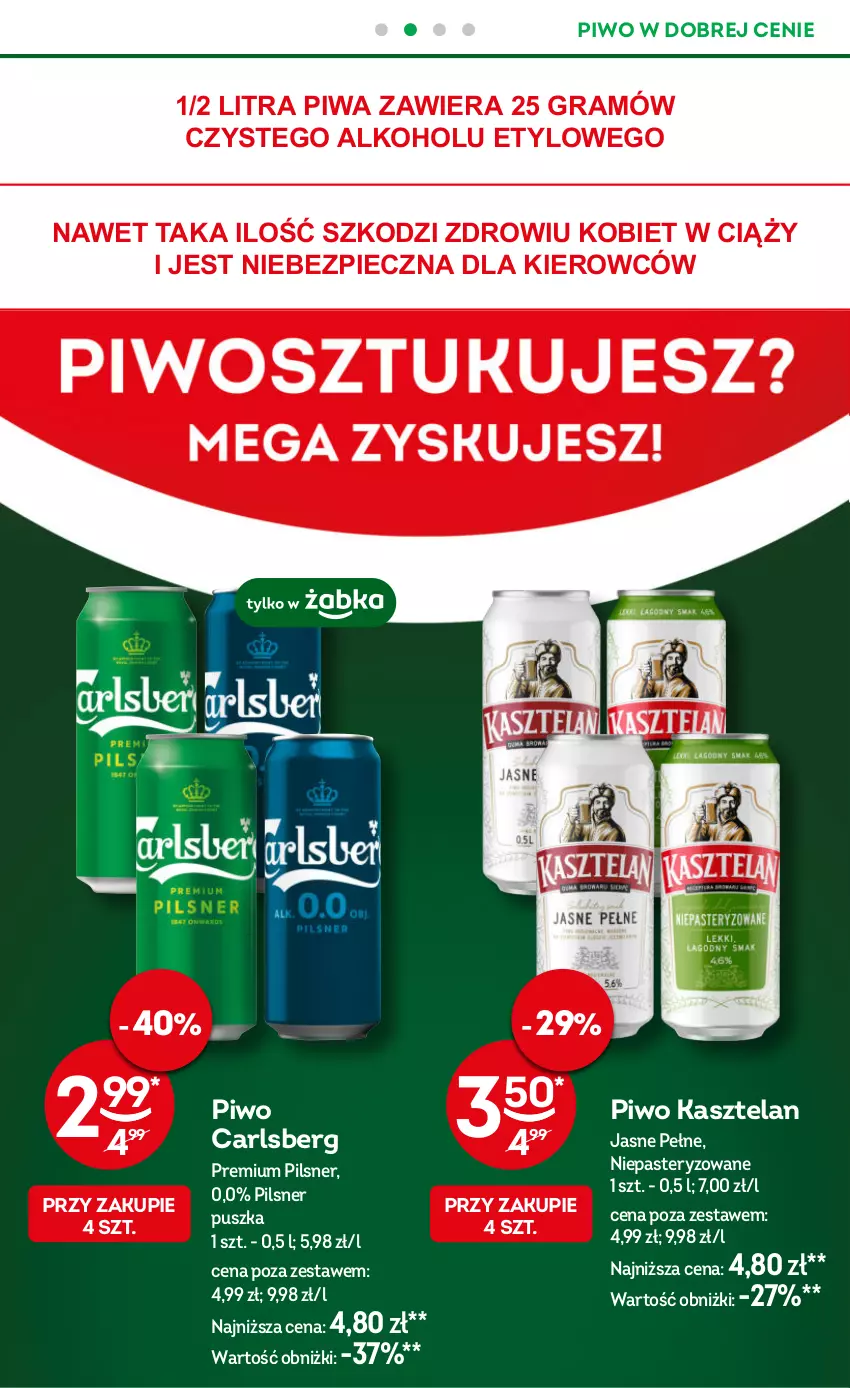 Gazetka promocyjna Żabka - ważna 14.08 do 27.08.2024 - strona 13 - produkty: Carlsberg, Gra, Kasztelan, Piec, Piwa, Piwo