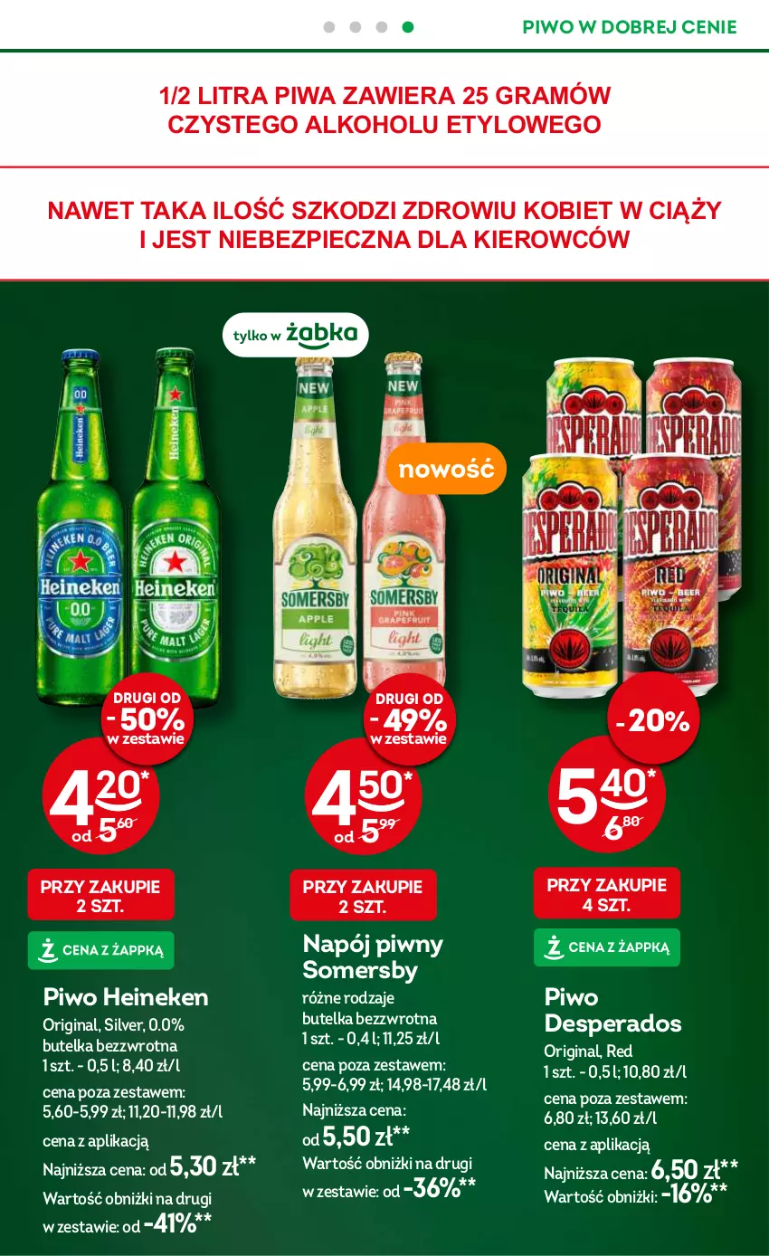 Gazetka promocyjna Żabka - ważna 14.08 do 27.08.2024 - strona 15 - produkty: Desperados, Gin, Gra, Heineken, Napój, Piec, Piwa, Piwo, Somersby