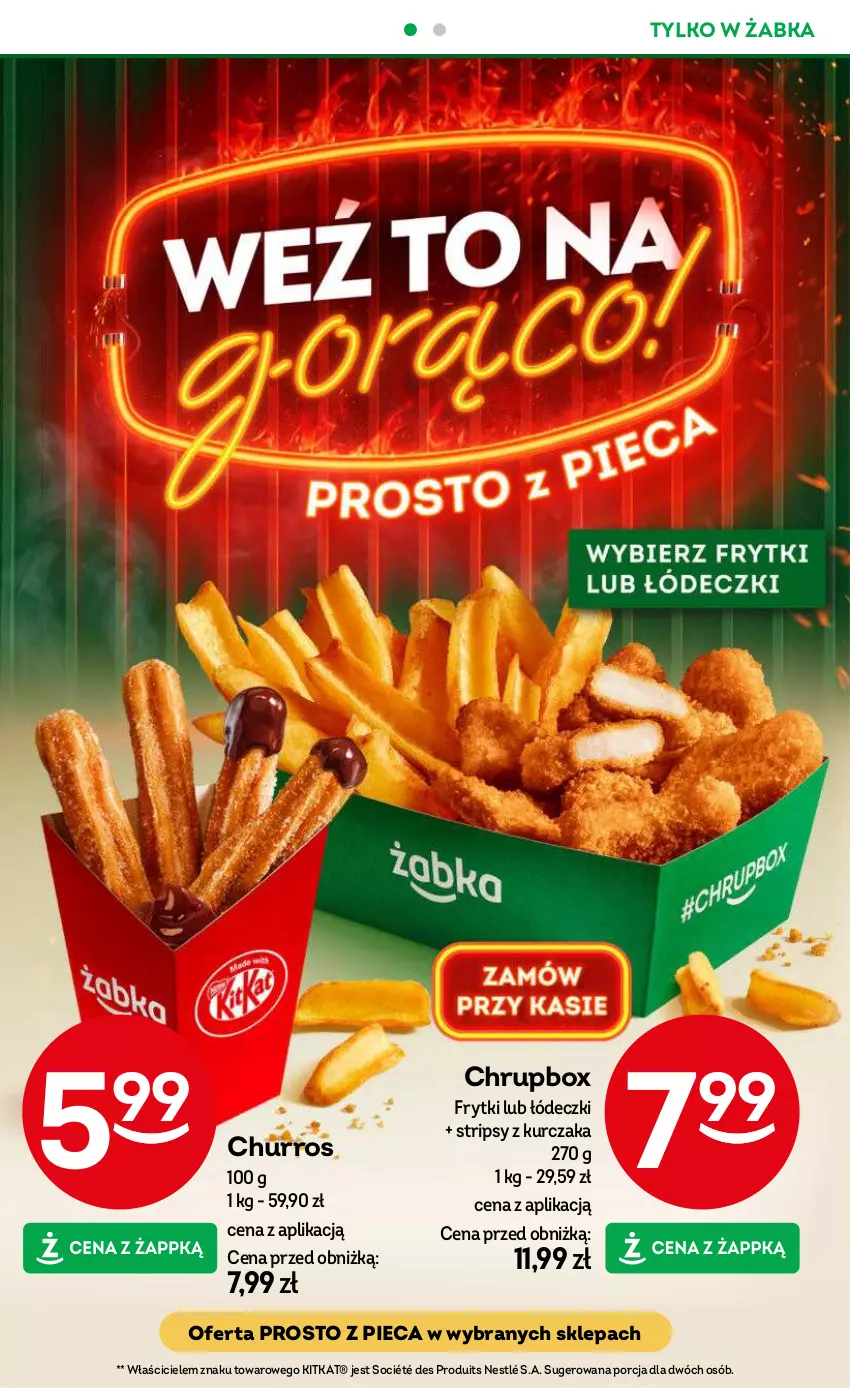 Gazetka promocyjna Żabka - ważna 14.08 do 27.08.2024 - strona 28 - produkty: Frytki, Kurczak, Nestlé, Piec, Por