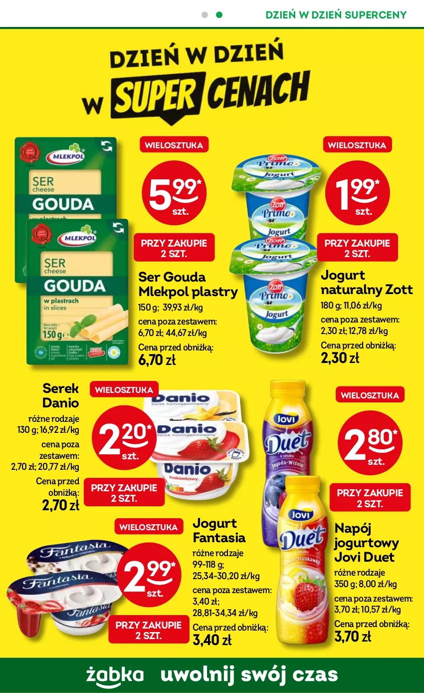 Gazetka promocyjna Żabka - ważna 14.08 do 27.08.2024 - strona 53 - produkty: Danio, Fa, Fanta, Gouda, Jogurt, Jogurt naturalny, Napój, Napój jogurtowy, Ser, Serek, Zott