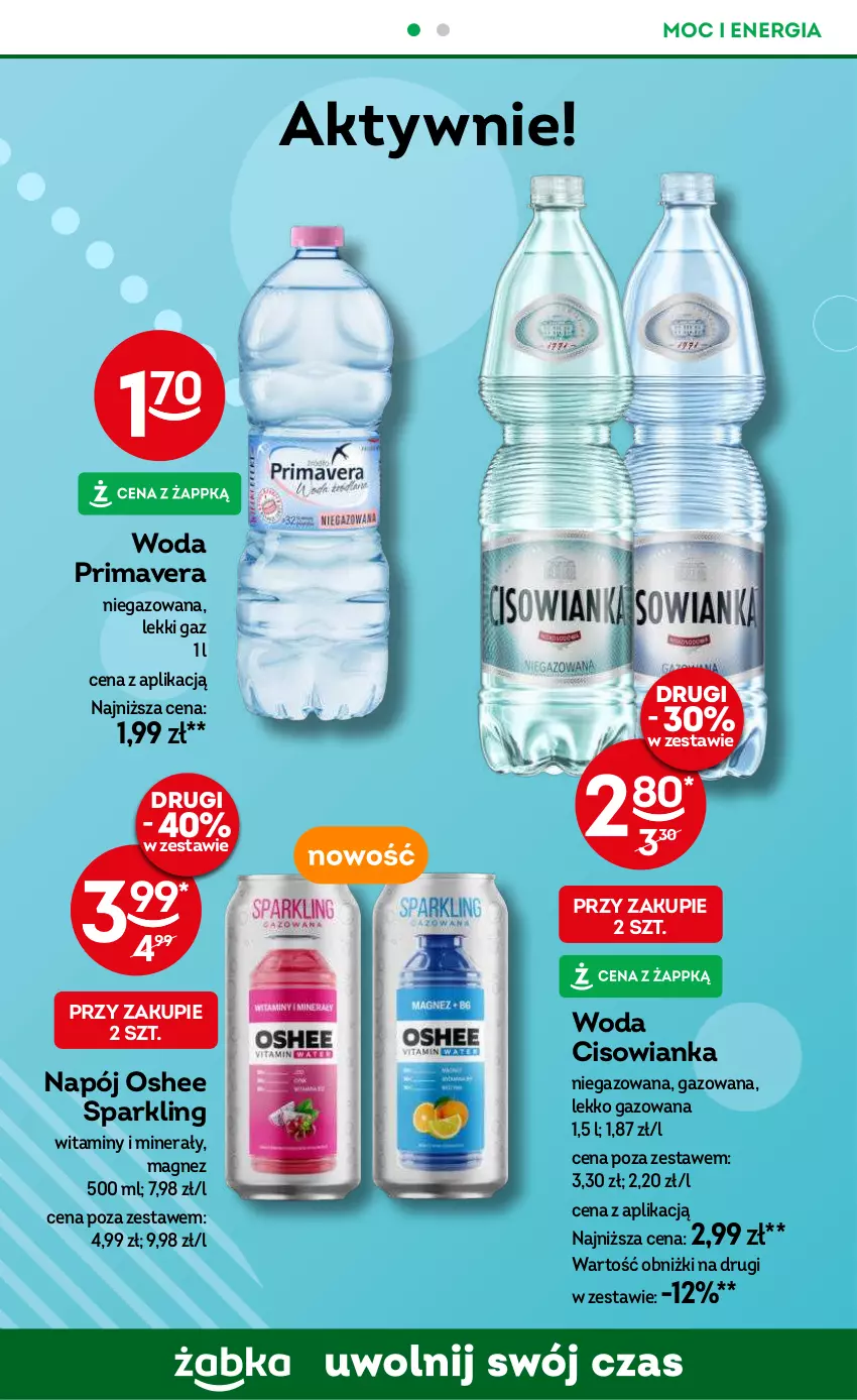 Gazetka promocyjna Żabka - ważna 14.08 do 27.08.2024 - strona 58 - produkty: Cisowianka, Magnez, Napój, Oshee, Prima, Primavera, Woda