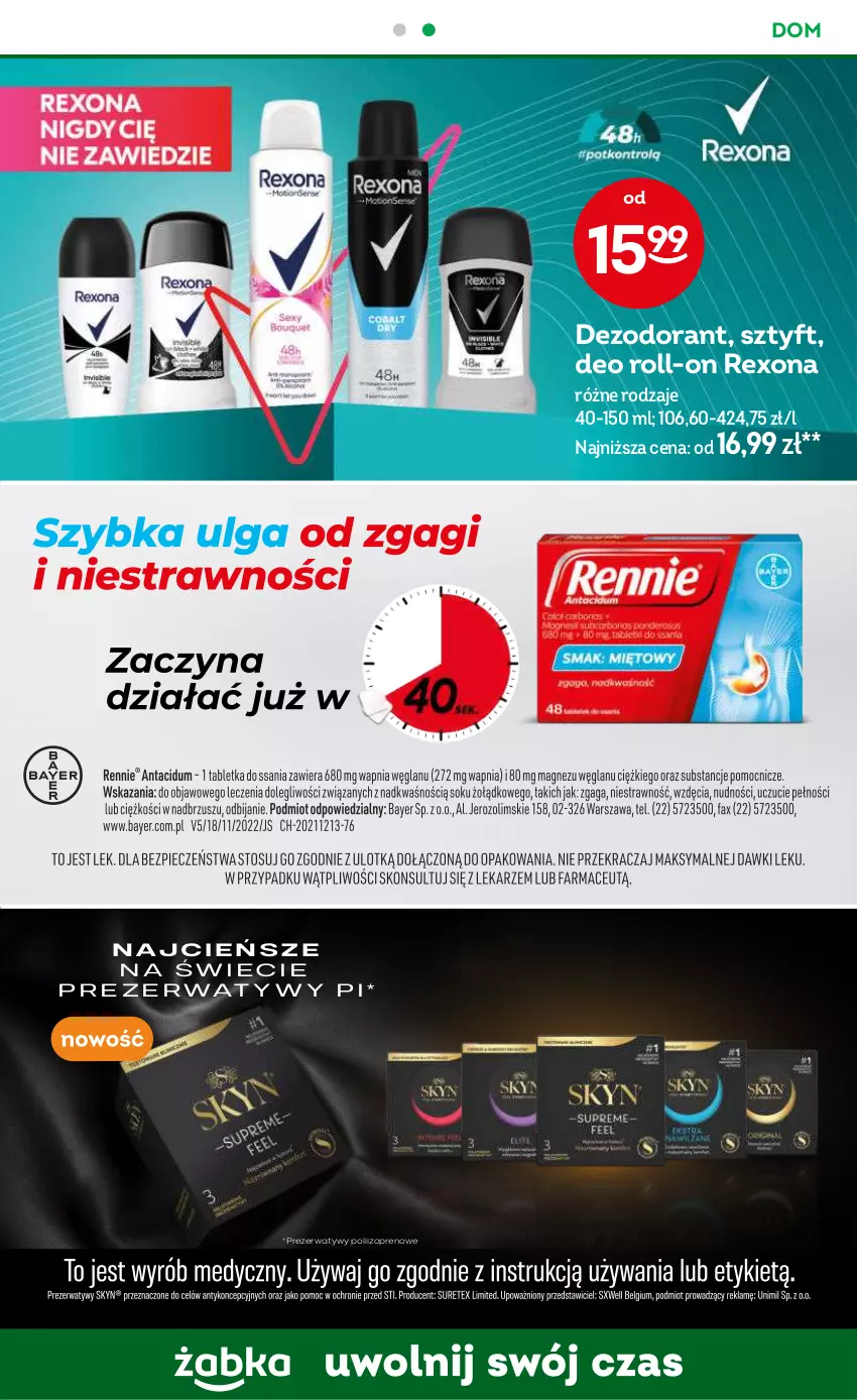 Gazetka promocyjna Żabka - ważna 14.08 do 27.08.2024 - strona 75 - produkty: Dezodorant, Prezerwatyw, Rexona