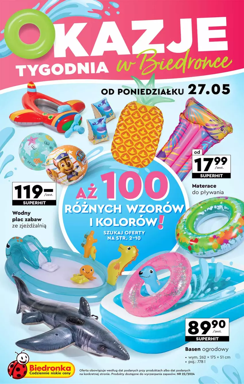 Gazetka promocyjna Biedronka - ważna 27.05 do 08.06.2024 - strona 1 - produkty: Kret, Materac, Tera