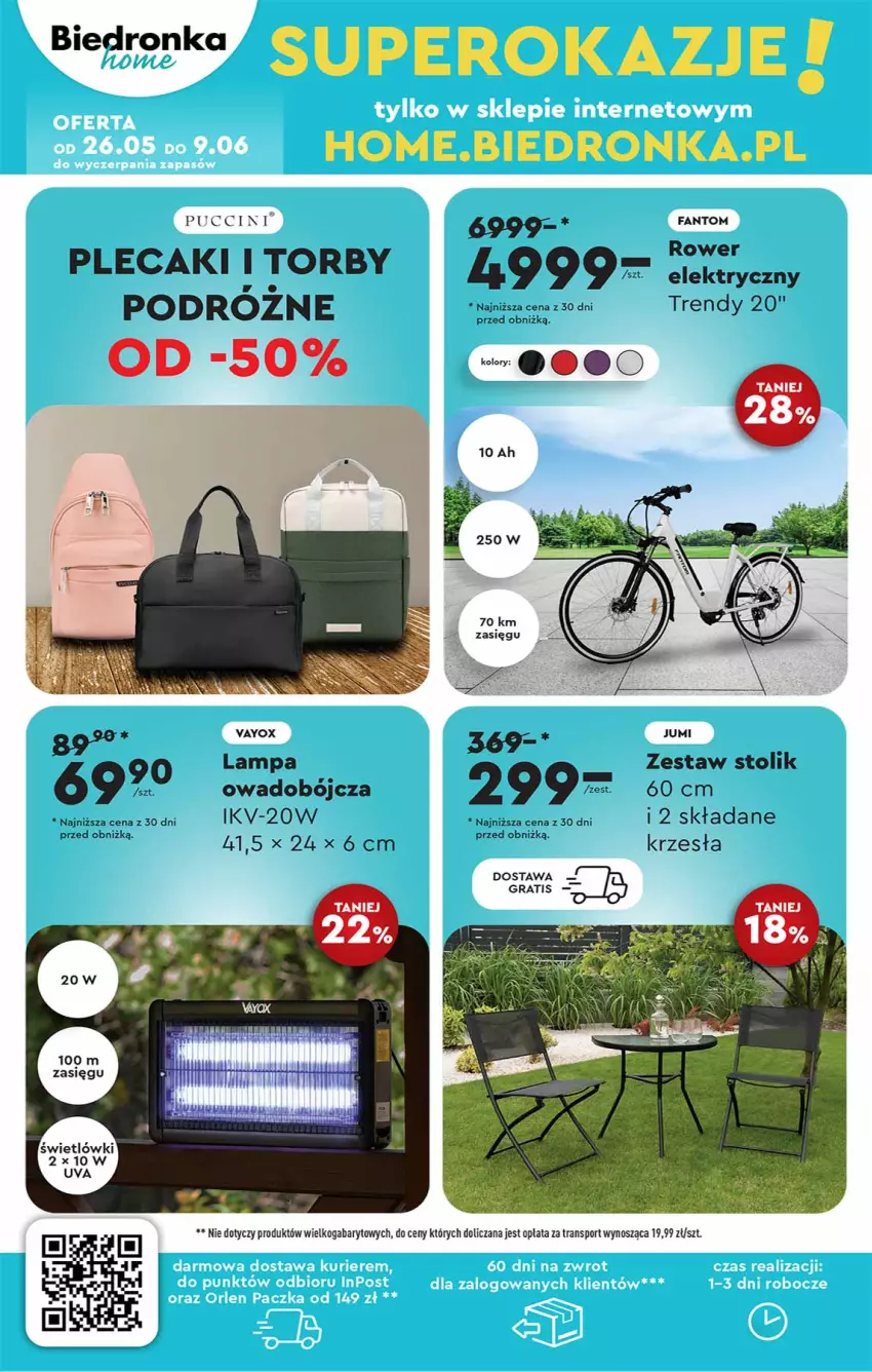 Gazetka promocyjna Biedronka - ważna 27.05 do 08.06.2024 - strona 36 - produkty: Fa, Gra, Lampa, Plecak, Stolik