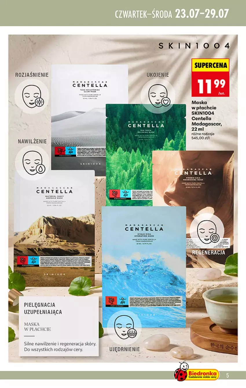 Gazetka promocyjna Biedronka - Gazetka - ważna 23.07 do 05.08.2026 - strona 5 - produkty: Maska, Maska w płachcie
