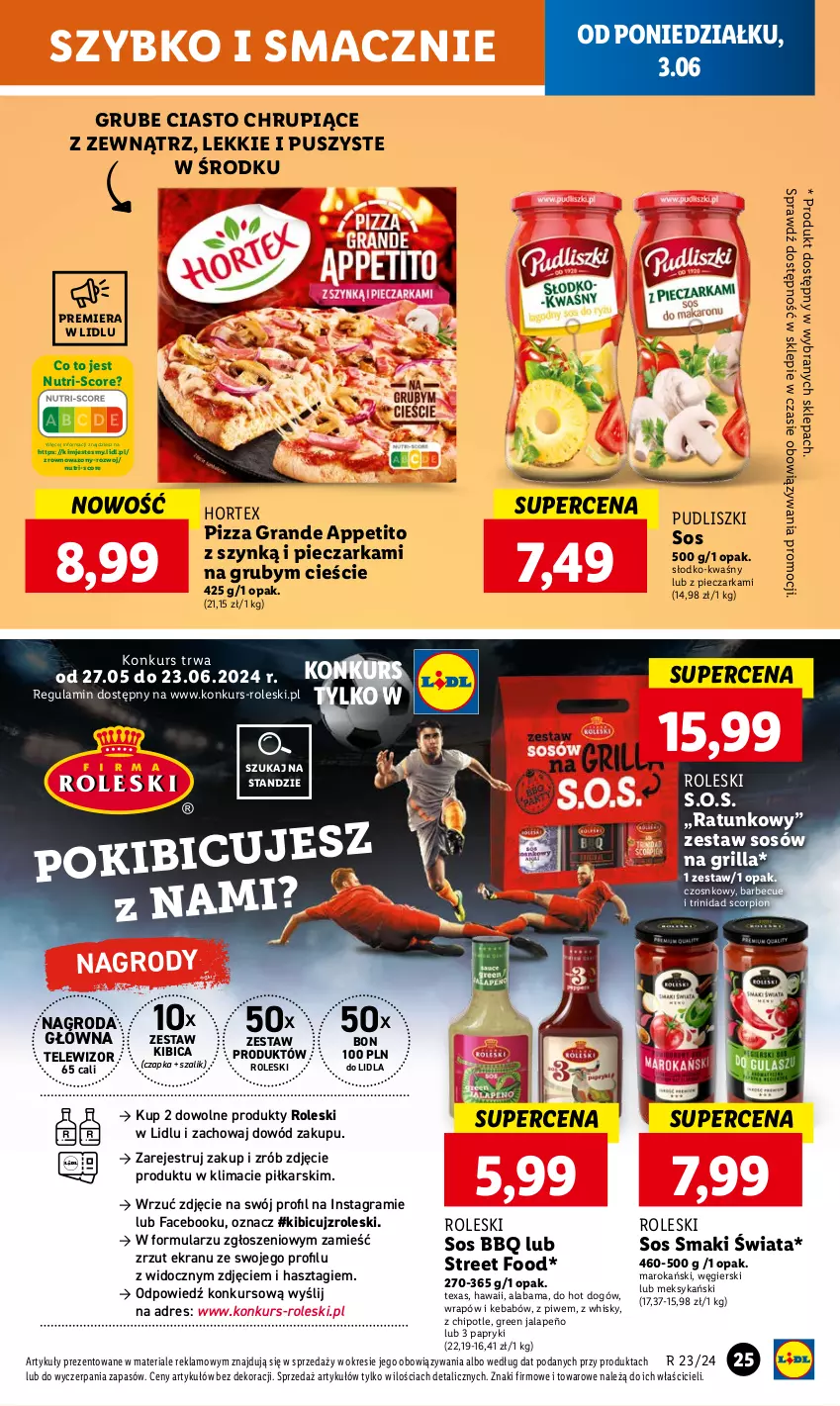 Gazetka promocyjna Lidl - GAZETKA - ważna 03.06 do 05.07.2024 - strona 27 - produkty: BIC, Czapka, Dres, Fa, Gra, Grill, Hortex, Hot dog, Kebab, Piec, Pieczarka, Pizza, Pudliszki, Sos, Szal, Telewizor, Wazon, Whisky