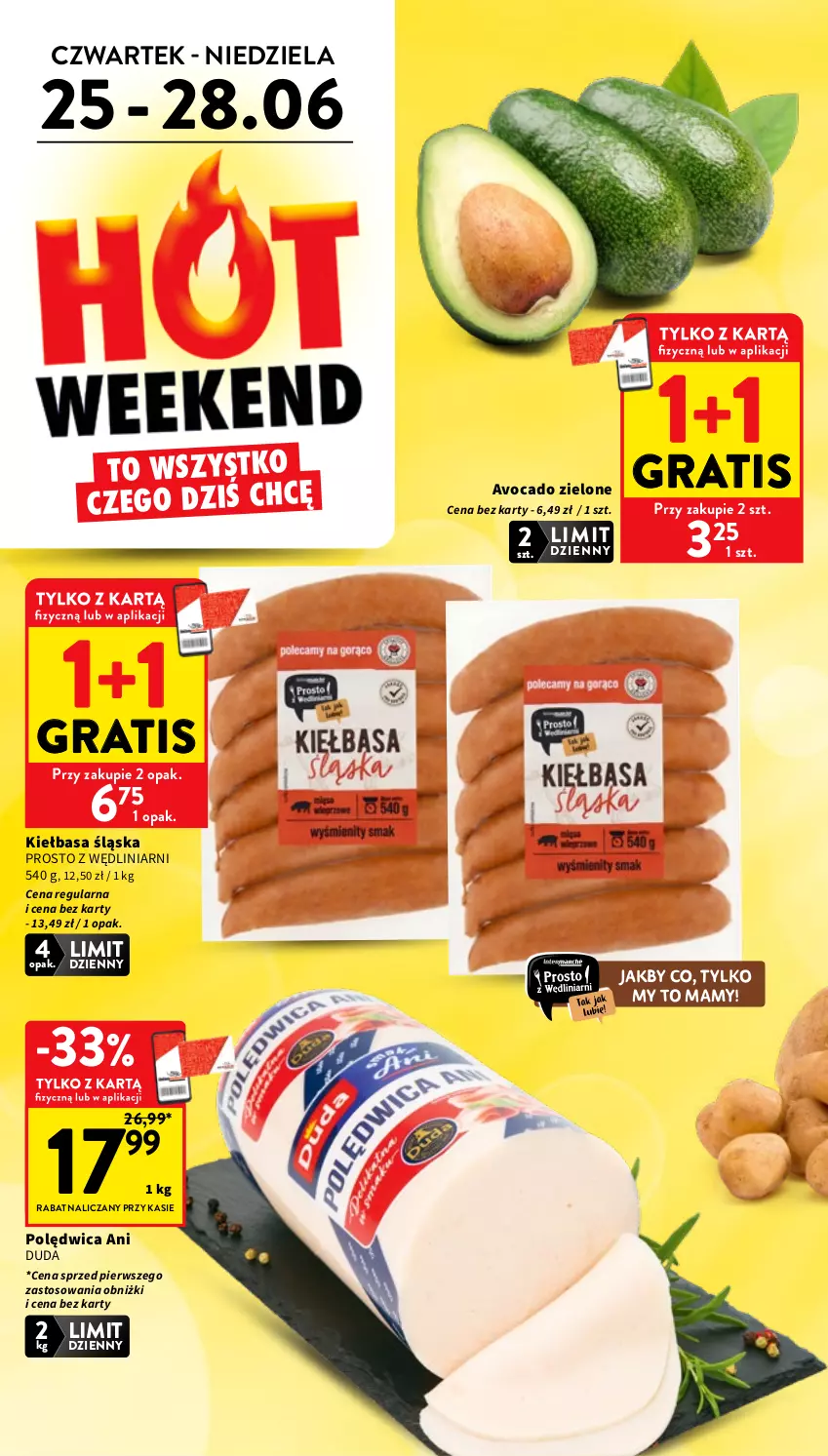 Gazetka promocyjna Intermarche - Gazetka promocyjna - ważna 25.06 do 01.07.2026 - strona 2 - produkty: Avocado, Duda, Gra, Kiełbasa, Kiełbasa śląska, Polędwica
