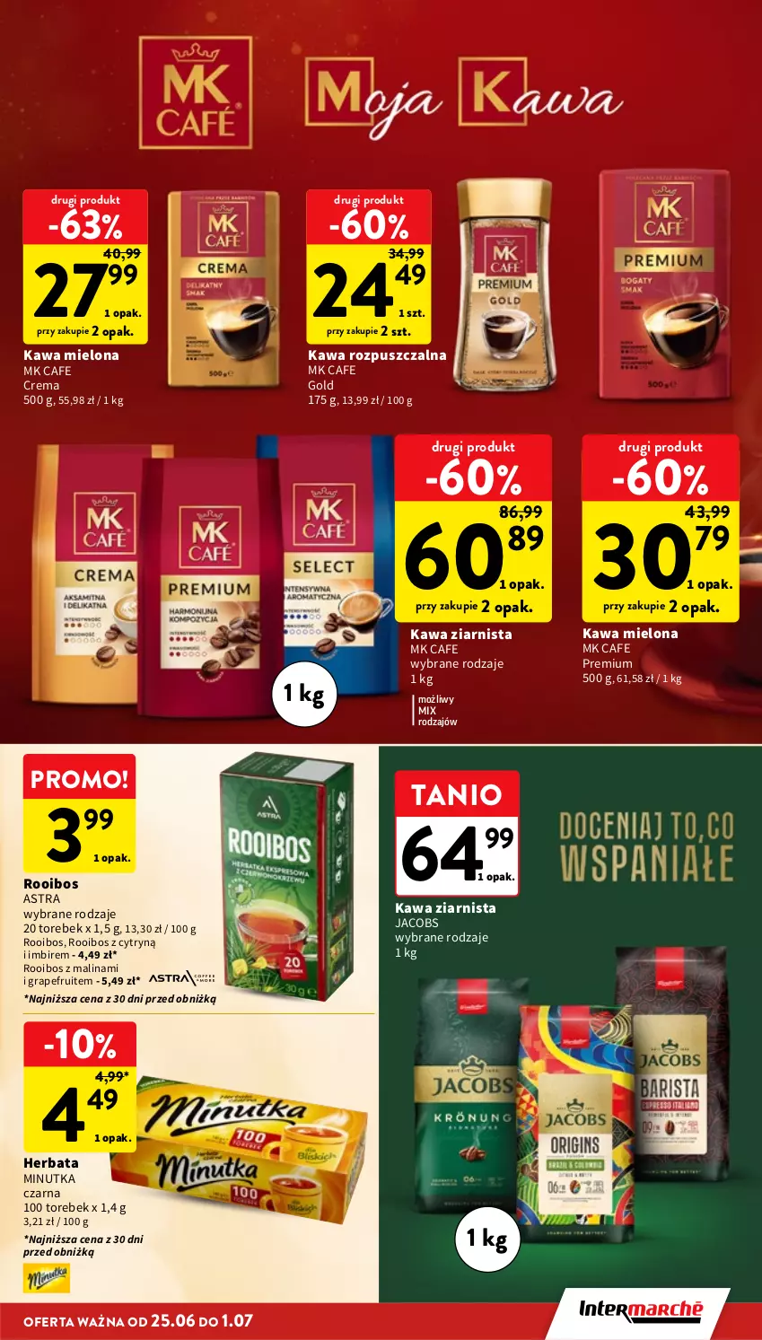 Gazetka promocyjna Intermarche - Gazetka promocyjna - ważna 25.06 do 01.07.2026 - strona 25 - produkty: Gra, Herbata, Imbir, Jacobs, Kawa, Kawa mielona, Kawa rozpuszczalna, Kawa ziarnista