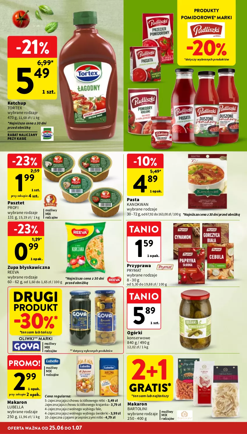 Gazetka promocyjna Intermarche - Gazetka promocyjna - ważna 25.06 do 01.07.2026 - strona 28 - produkty: Bell, Bella, Fa, Gra, Jaja, Jaja z wolnego wybiegu, Ketchup, Lubella, Makaron, Oliwki, Pasztet, Prymat, Ser, Zupa