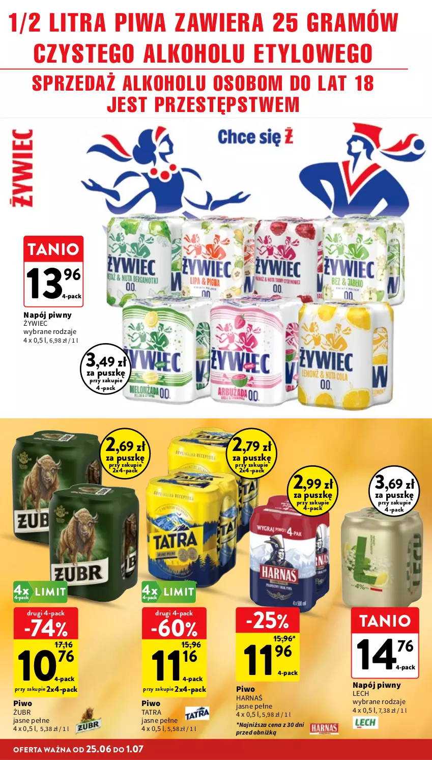 Gazetka promocyjna Intermarche - Gazetka promocyjna - ważna 25.06 do 01.07.2026 - strona 32 - produkty: Gra, Harnaś, Napój, Piwa, Piwo, Tatra