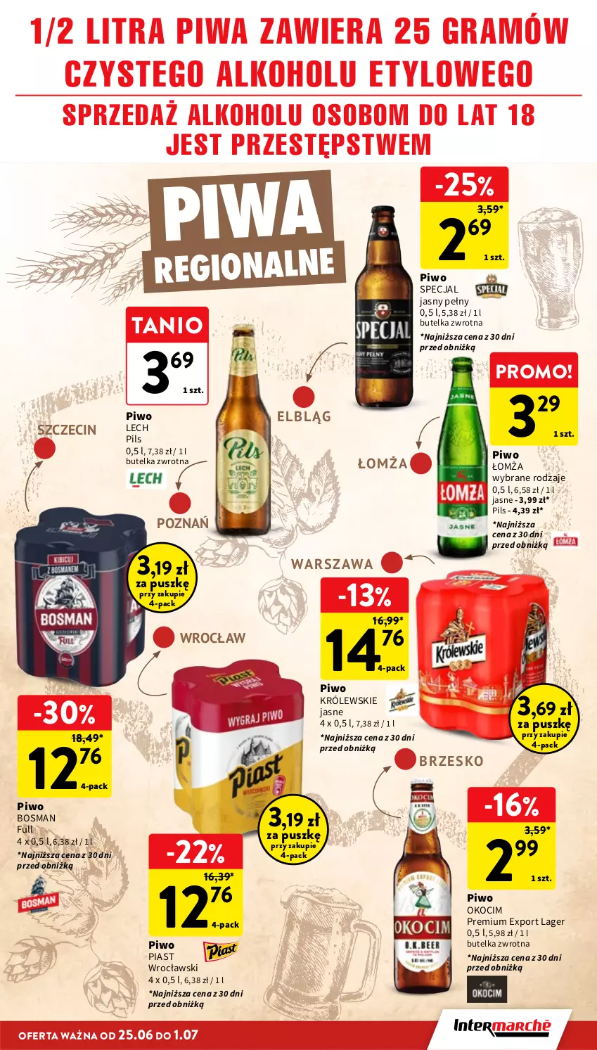 Gazetka promocyjna Intermarche - Gazetka promocyjna - ważna 25.06 do 01.07.2026 - strona 33 - produkty: Gra, Koc, Królewski, Okocim, Piast, Piwa, Piwo, Por