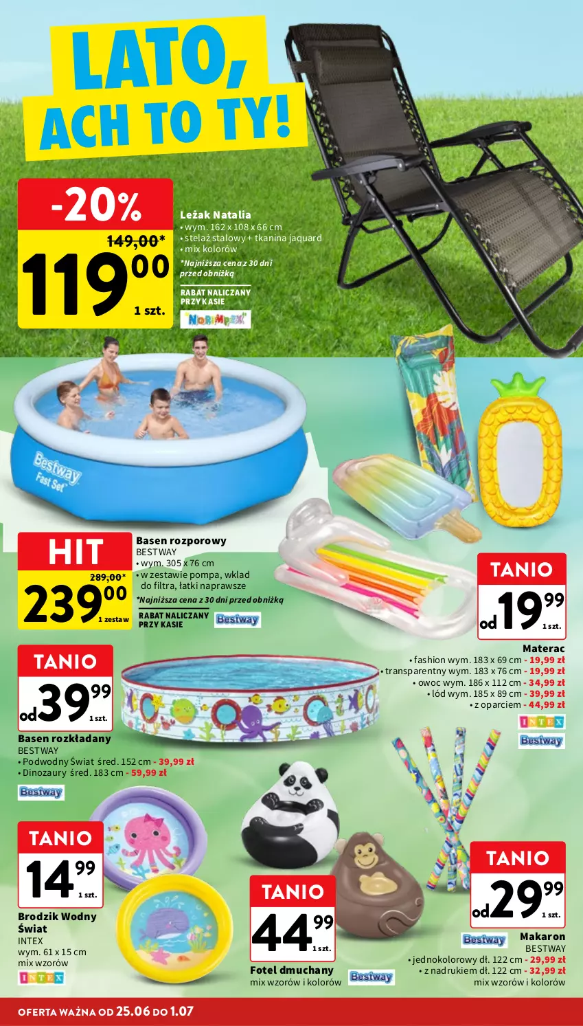 Gazetka promocyjna Intermarche - Gazetka promocyjna - ważna 25.06 do 01.07.2026 - strona 40 - produkty: Brodzik, Dinozaur, Fa, Fotel, Makaron, Materac, Por, Tera, Tran