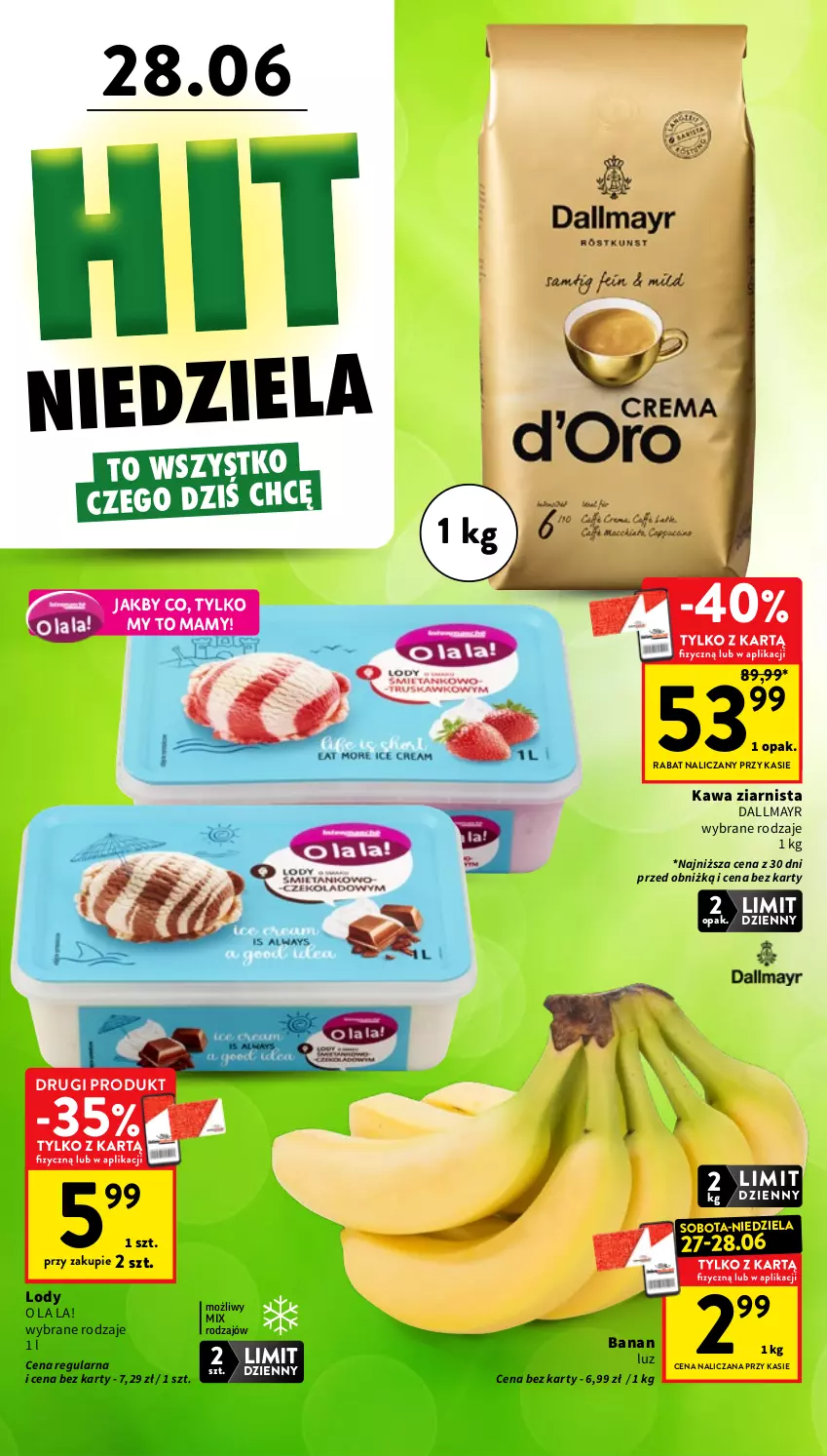 Gazetka promocyjna Intermarche - Gazetka promocyjna - ważna 25.06 do 01.07.2026 - strona 6 - produkty: Dallmayr, Kawa, Kawa ziarnista, Lody