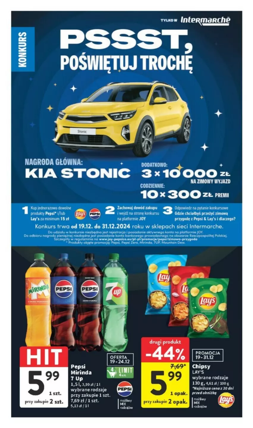 Gazetka promocyjna Intermarche - ważna 19.12 do 24.12.2024 - strona 12 - produkty: Chipsy, Pepsi