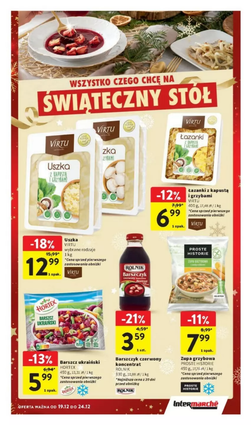 Gazetka promocyjna Intermarche - ważna 19.12 do 24.12.2024 - strona 23 - produkty: Hortex, Kapustą, Rolnik, Virtu, Zupa