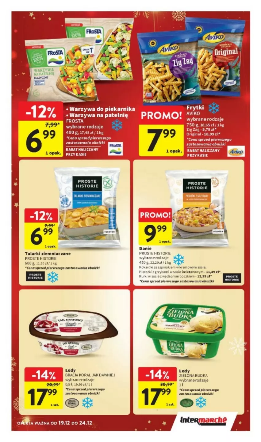 Gazetka promocyjna Intermarche - ważna 19.12 do 24.12.2024 - strona 25 - produkty: Lody, Rurki, Sos, Szpinak, Zielona Budka