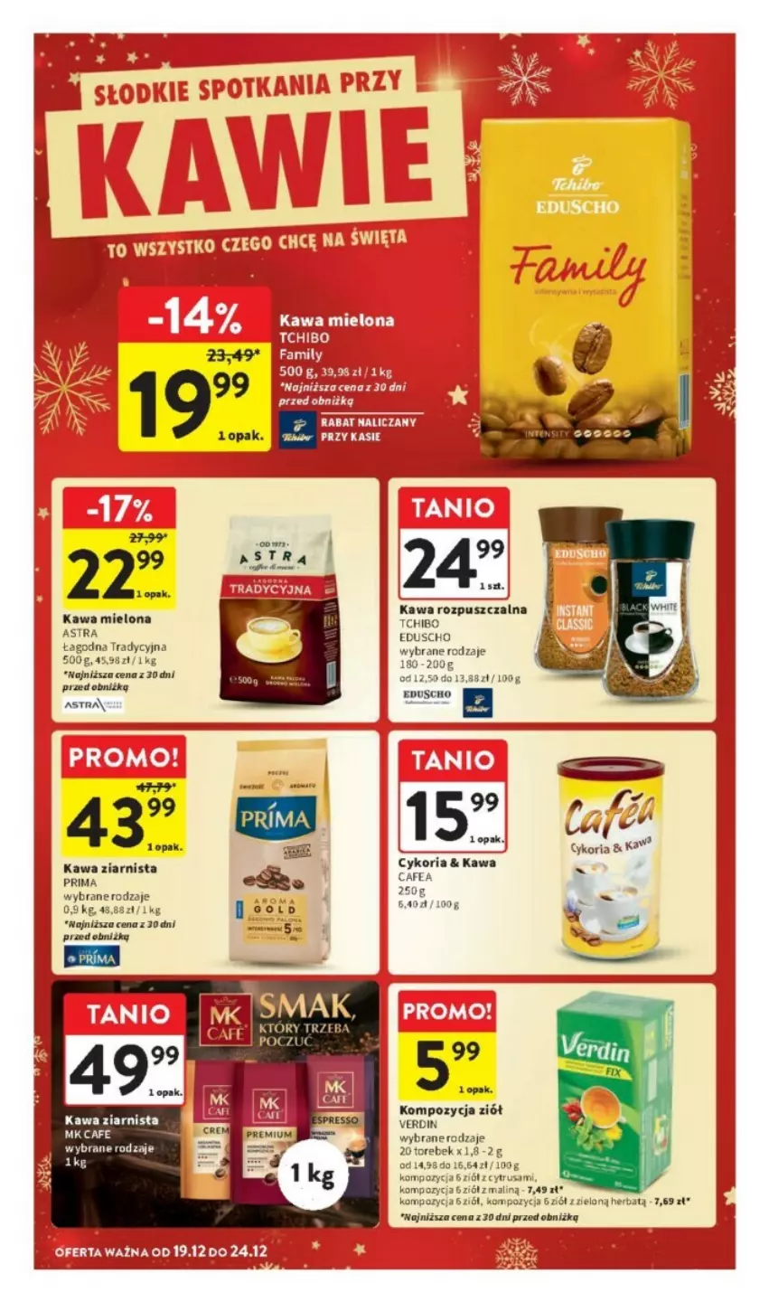 Gazetka promocyjna Intermarche - ważna 19.12 do 24.12.2024 - strona 26 - produkty: Kawa, Kawa mielona, Kawa rozpuszczalna, Kawa ziarnista, Prima, Tchibo