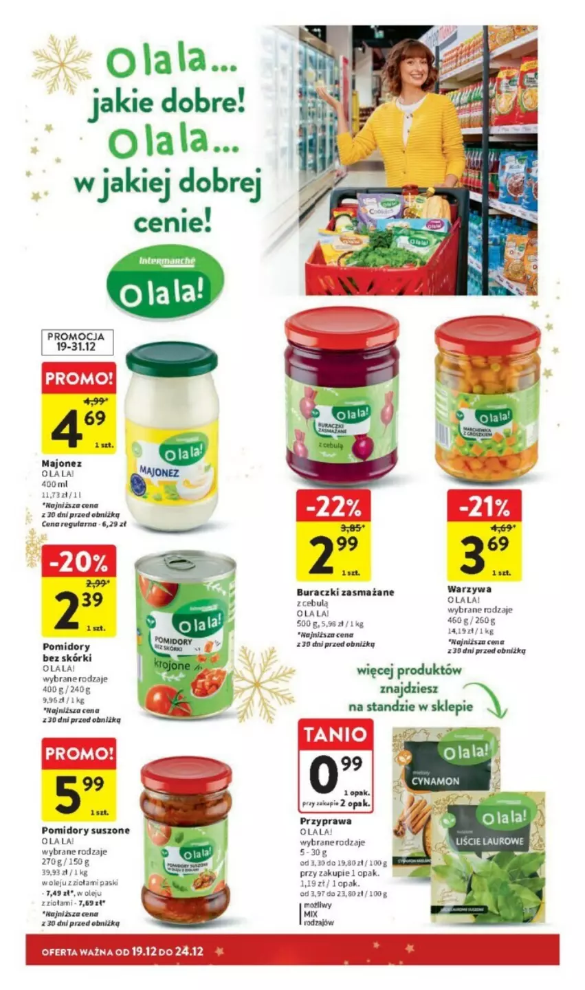 Gazetka promocyjna Intermarche - ważna 19.12 do 24.12.2024 - strona 30 - produkty: Buraczki, Majonez, Olej, Pomidory, Warzywa