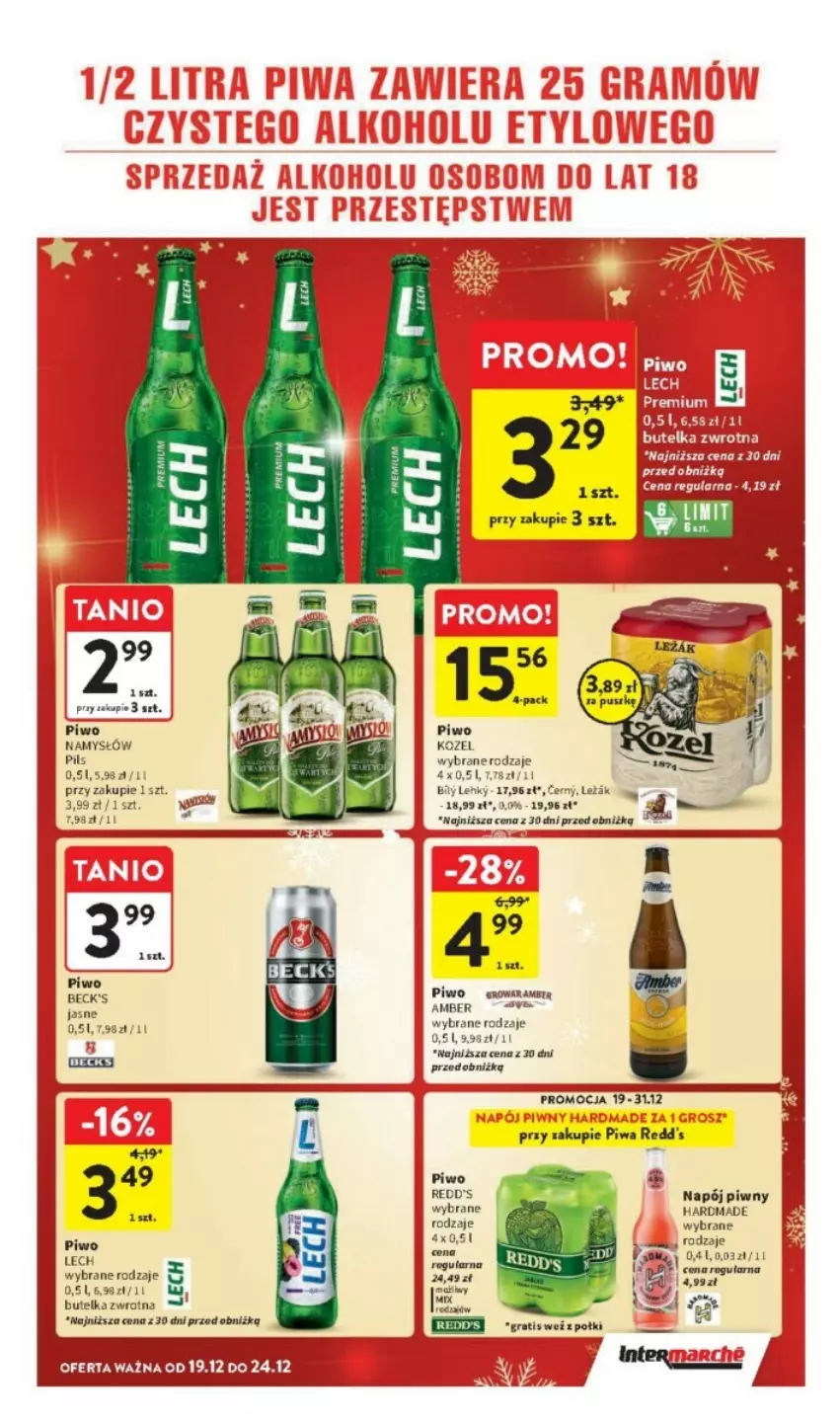 Gazetka promocyjna Intermarche - ważna 19.12 do 24.12.2024 - strona 31 - produkty: Gra, Kozel, Namysłów, Napój, Piwa, Piwo, Redd's