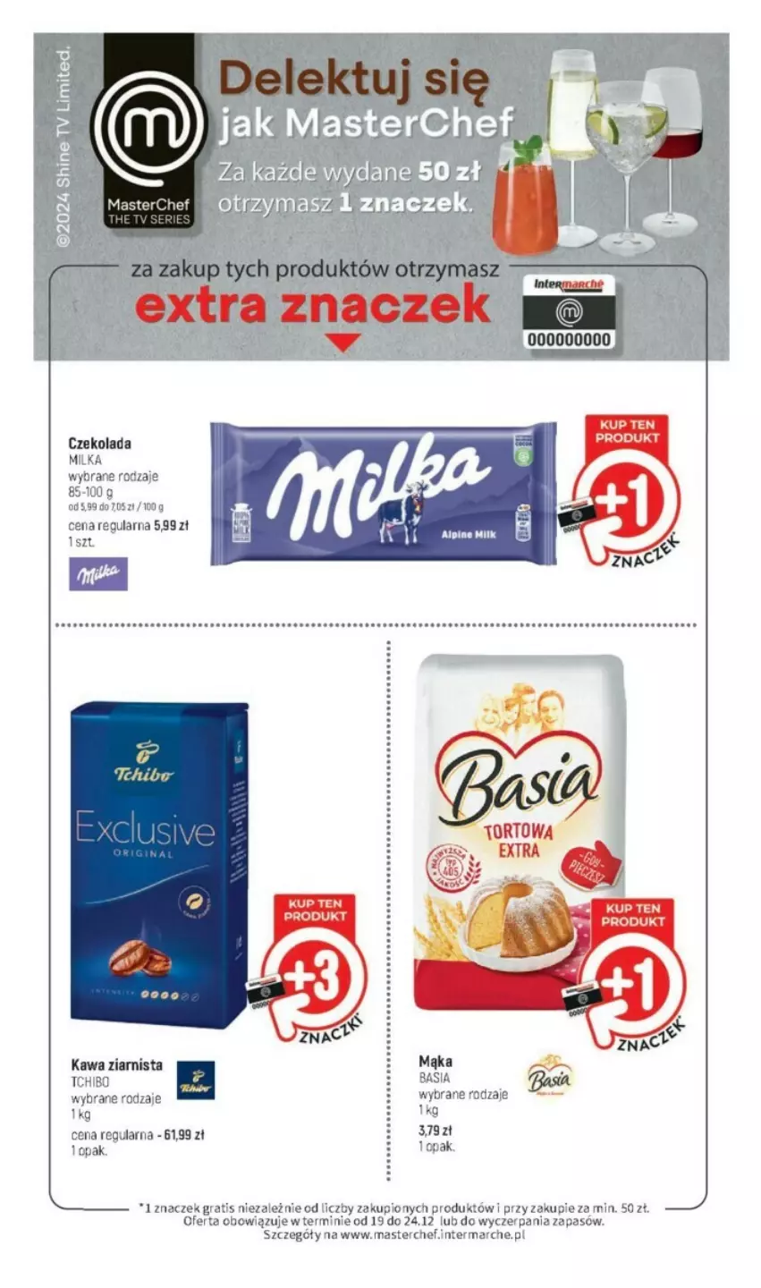 Gazetka promocyjna Intermarche - ważna 19.12 do 24.12.2024 - strona 40 - produkty: Basia, Czekolada, Gra, Kawa, Kawa ziarnista, Mąka, Milka, Tchibo