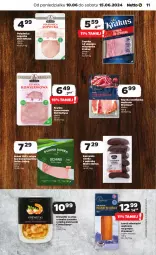 Gazetka promocyjna Netto - Od Poniedziałku - Gazetka - ważna od 15.06 do 15.06.2024 - strona 11 - produkty: Polędwica, Krakus, Ser, Gra, Stół, Szynka konserwowa, Szynka, Kaszanka, Krewetki, Kasza, Olej, Fa