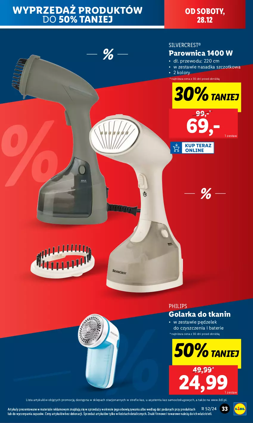 Gazetka promocyjna Lidl - GAZETKA - ważna 23.12 do 28.12.2024 - strona 35 - produkty: Golarka, Parownica, Philips, Silvercrest