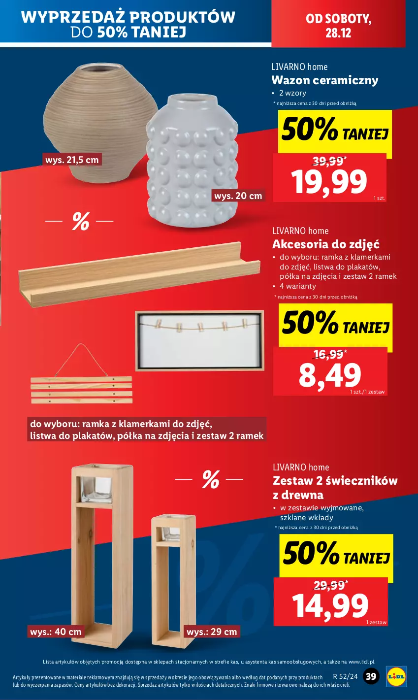 Gazetka promocyjna Lidl - GAZETKA - ważna 23.12 do 28.12.2024 - strona 41 - produkty: Ivar, Listwa, Półka, Ramka, Wazon