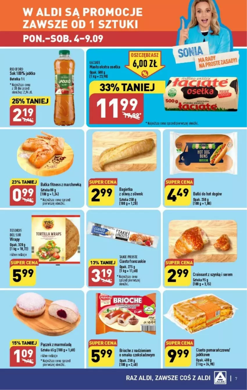 Gazetka promocyjna Aldi - ważna 04.09 do 09.09.2023 - strona 34 - produkty: Bagietka, Bułka, Bułka fitness, Bułki do hot dogów, Croissant, Hot dog, Mola, Ser, Sok