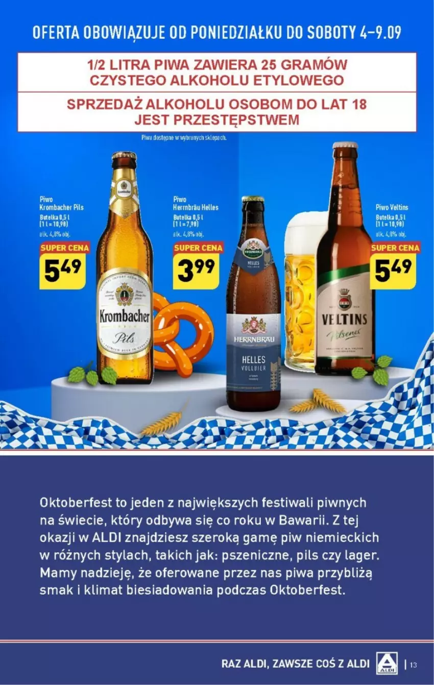 Gazetka promocyjna Aldi - ważna 04.09 do 09.09.2023 - strona 5 - produkty: Gra, Piwa, Piwo