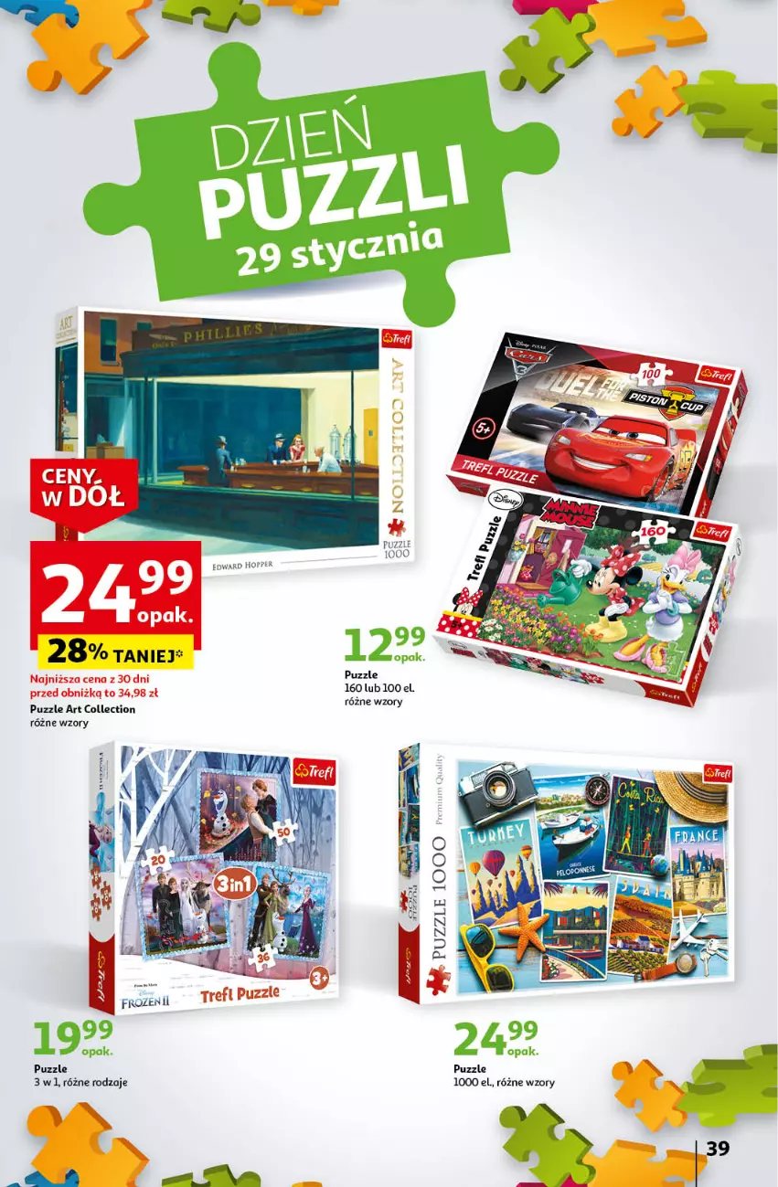 Gazetka promocyjna Auchan - Gazetka Ceny w dół Część 4 Hipermarket Auchan - ważna 25.01 do 31.01.2024 - strona 39 - produkty: Frozen, Puzzle