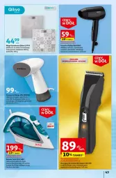 Gazetka promocyjna Auchan - Gazetka Ceny w dół Część 4 Hipermarket Auchan - Gazetka - ważna od 31.01 do 31.01.2024 - strona 43 - produkty: Top, Koc, Philips, Remington, Waga łazienkowa, Szynka, Tefal, Silan, Maszynka, Suszarka, Waga, Parownica, Akumulator, Fa