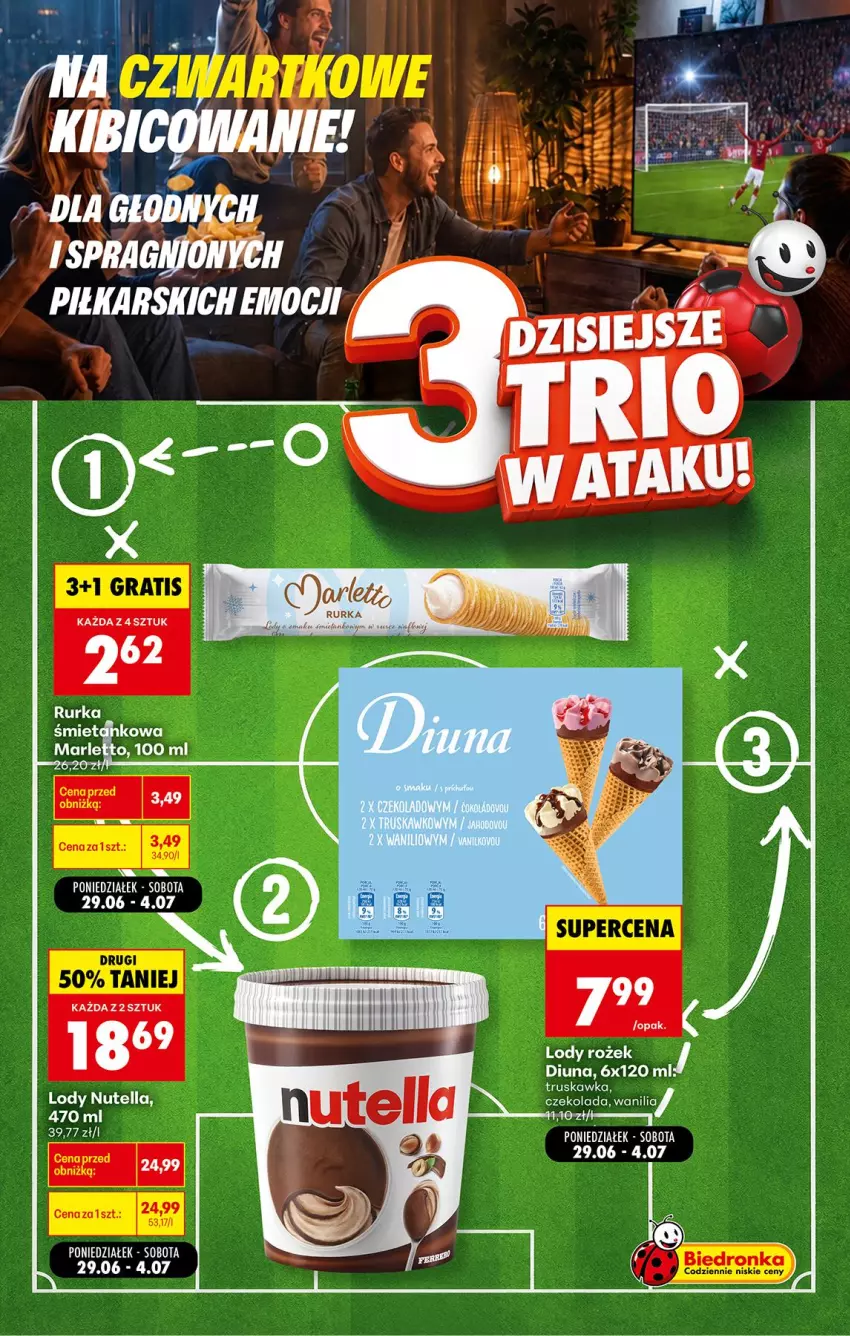 Gazetka promocyjna Biedronka - Gazetka - ważna 02.07 do 09.07.2026 - strona 1 - produkty: BIC, Czekolada, Lody, Nutella