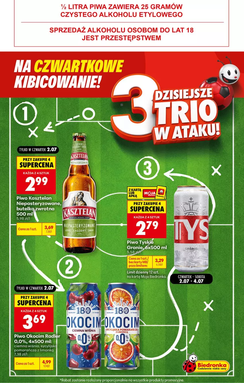 Gazetka promocyjna Biedronka - Gazetka - ważna 02.07 do 09.07.2026 - strona 2 - produkty: Fa, Gra, Kasztelan, Koc, Okocim, Piwa, Piwo, Por, Radler