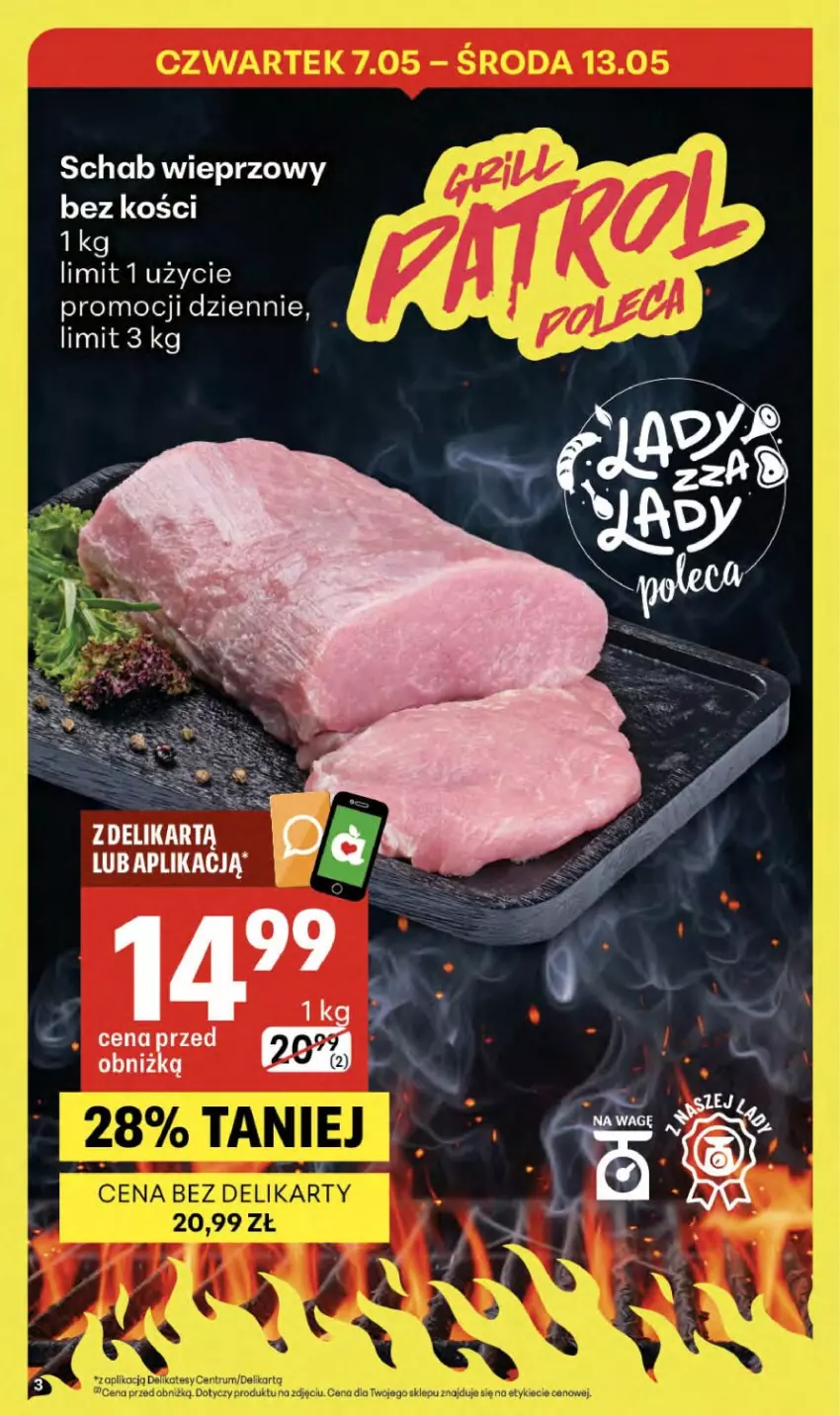 Gazetka promocyjna Delikatesy Centrum - Franczyza DC19 Czwartek - ważna 07.05 do 13.05.2026 - strona 3 - produkty: Schab wieprzowy