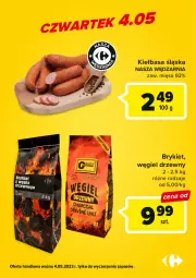 Gazetka promocyjna Carrefour - Gazetka Carrefour ma oferty dnia - Gazetka - ważna od 06.05 do 06.05.2023 - strona 2 - produkty: Węgiel drzewny, Kiełbasa, Kiełbasa śląska
