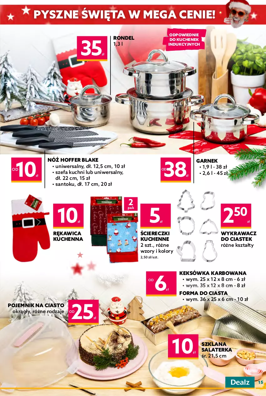 Gazetka promocyjna Dealz - KATALOG ŚWIĄTECZNYDEAL Z MIKOŁAJEM! - ważna 09.11 do 24.12.2022 - strona 15 - produkty: Fa, Garnek, Keksówka, LANA, Papier, Pojemnik, Pojemnik na ciasto, Rękawica kuchenna, Rondel, Salaterka, Stek, Torebka