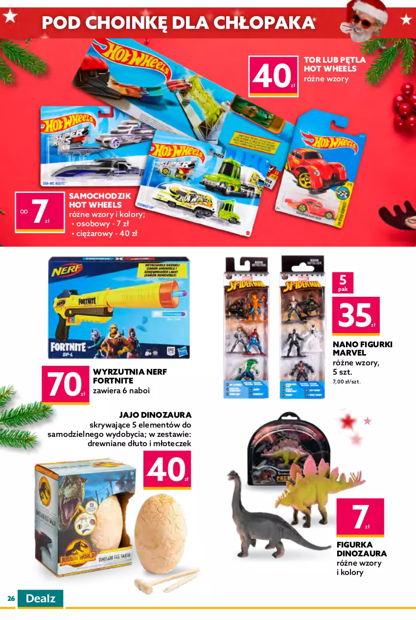 Gazetka promocyjna Dealz - KATALOG ŚWIĄTECZNYDEAL Z MIKOŁAJEM! - ważna 09.11 do 24.12.2022 - strona 26 - produkty: Chodzik, Dinozaur, Hot Wheels, Lovely, Maskotka pluszowa, Młot, Nerf, Tera, Wyrzutnia