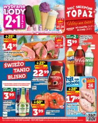Gazetka promocyjna Topaz - Gazetka - Gazetka - ważna od 30.07 do 30.07.2025 - strona 1 - produkty: Kurczak, Somersby, Coca-Cola, Schab wieprzowy, Fanta, Waga, Sprite, Napój, Pomidor malinowy, Fa
