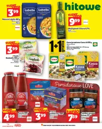 Gazetka promocyjna Topaz - Gazetka - Gazetka - ważna od 30.07 do 30.07.2025 - strona 14 - produkty: Lubella, Makaron, Kujawski, Top, Mus, Bell, Kasza jęczmienna, Bonduelle, Fasola, Podravka, Cenos, Bella, Suszone pomidory, Kasza, Olej, Pomidory, Fa