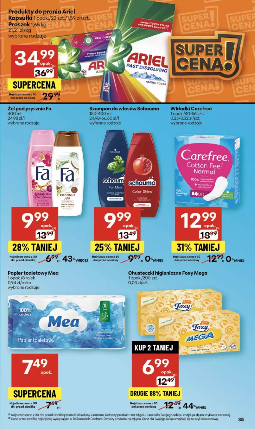 Gazetka promocyjna Delikatesy Centrum - Franczyza DC44 Czwartek - ważna 30.10 do 05.11.2025 - strona 35 - produkty: Chusteczki, Foxy, Papier, Papier toaletowy, Rum