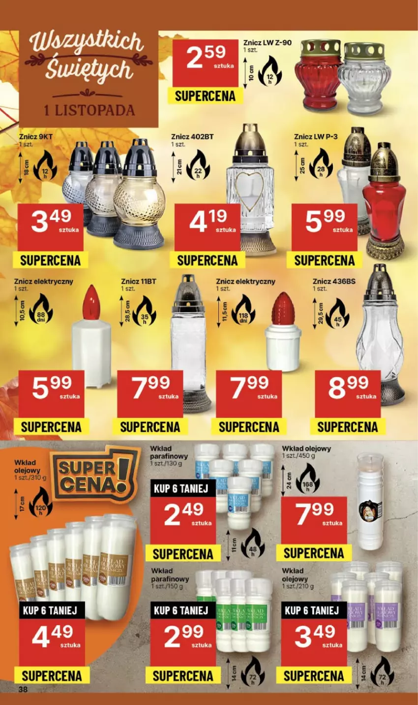 Gazetka promocyjna Delikatesy Centrum - Franczyza DC44 Czwartek - ważna 30.10 do 05.11.2025 - strona 38 - produkty: Znicz