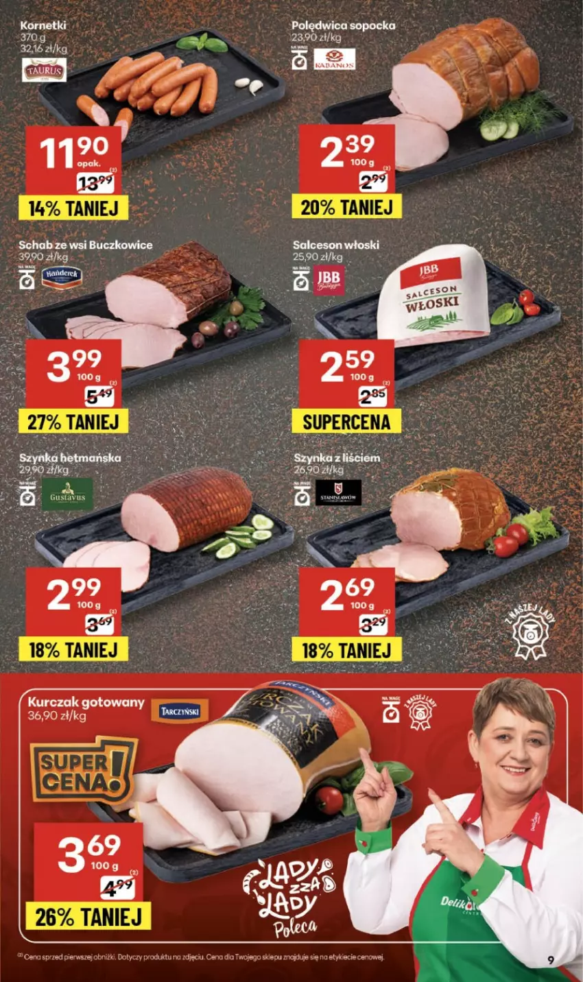 Gazetka promocyjna Delikatesy Centrum - Franczyza DC44 Czwartek - ważna 30.10 do 05.11.2025 - strona 9 - produkty: BIC, Kije, Kurczak, Kurczak gotowany, Polędwica, Salceson